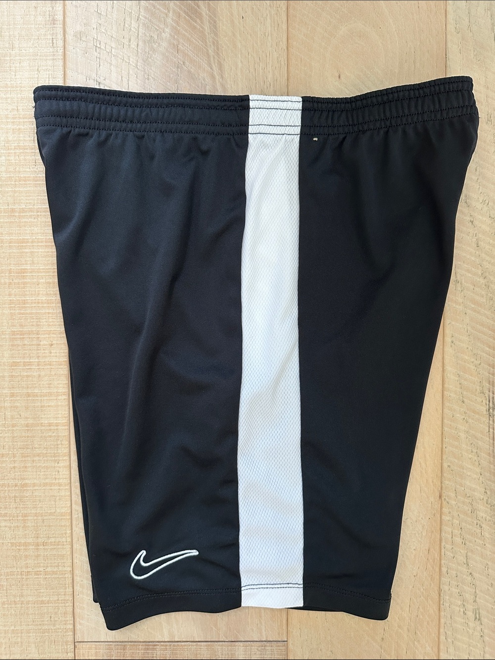 Nike Black Shorts with White Stripe - Kids